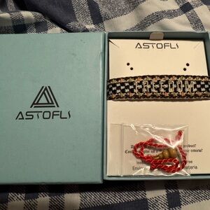 Freedom Woven Bracelet - Black and White